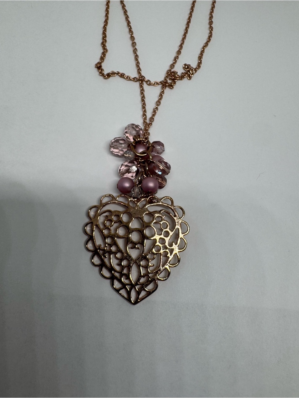 Vintage Long Brass Fashion Necklace